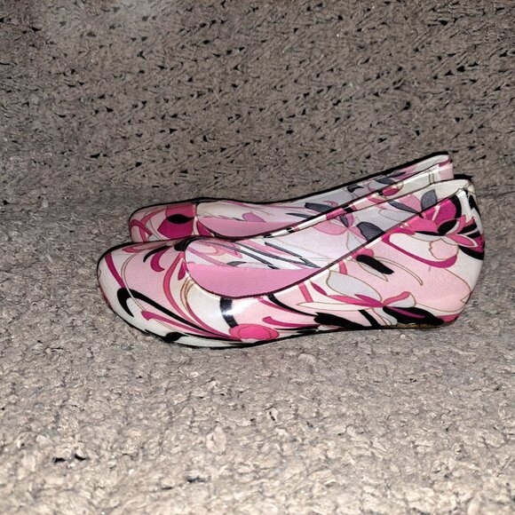 PUCCI-Abstract Style-Pink/Black-Jelly Ballet Flats-Sz 39-Excellent - Picture 2 of 8